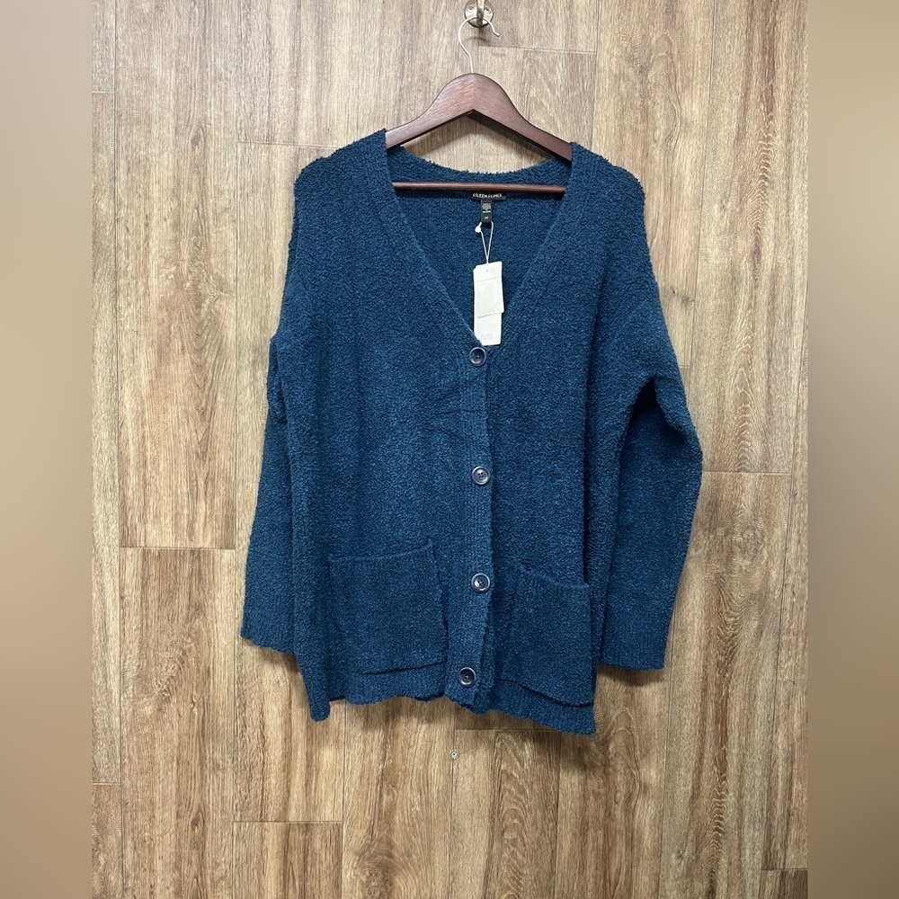 Eileen Fisher Cotton Boucle Cardigan